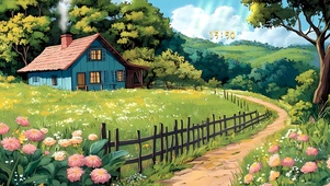 清新森林木屋