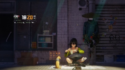 4K流浪少女和猫