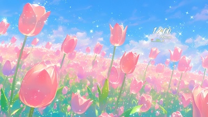 治愈郁金香花田