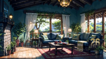 4k绿植温馨的房间