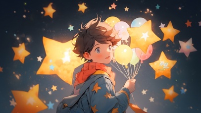 可爱星空少年