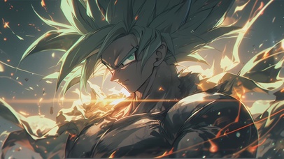 4K 七龙珠悟空插画赛亚人