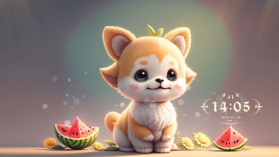 4k夏日西瓜萌宠