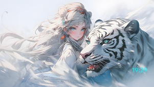 古风白虎少女