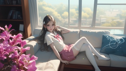 她的气质恍如一朵出水的莲花