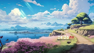 宫崎骏风格动漫风景