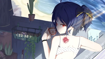 阳光夏日休闲少女