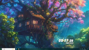 护眼森林阳光绿景桌面主题