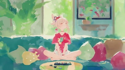 涂鸦可爱二次元小女孩