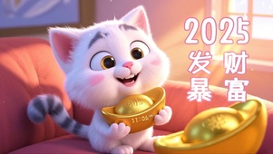 可爱发财暴富喵
