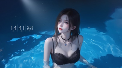 纯欲系水中少女