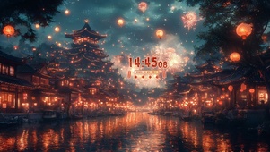 新年湖畔阁楼