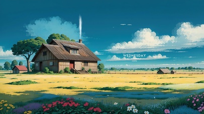 唯美的春天田野