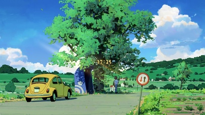 4k唯美治愈日系动漫村庄公路