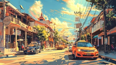 在东南亚度假中