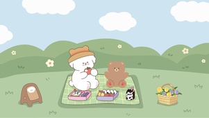 秋日野餐~快乐小熊