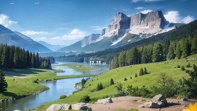 4K唯美治愈夏日山水风景