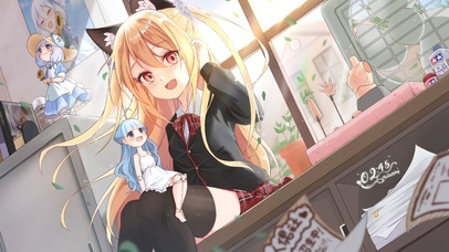 4K 窗边黑丝美少女