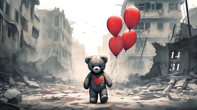 万圣节废墟小熊