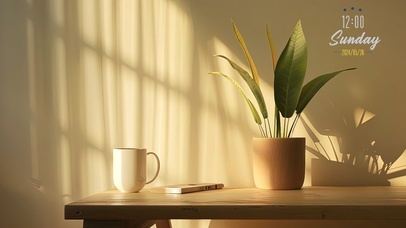 治愈阳光ins风书桌