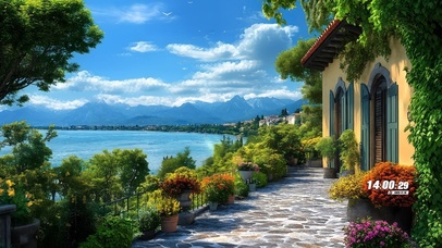 护眼海边别墅阳台