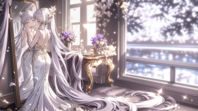 雪墨壁纸丨神里绫华丨镜中人丨