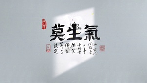 4K书法手写【莫生气】