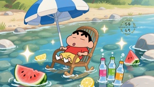 夏日溪流小新