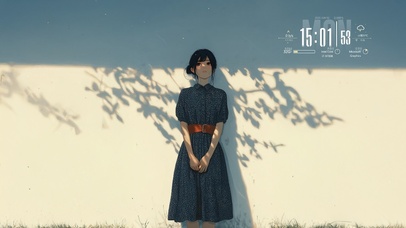 唯美午后树荫少女