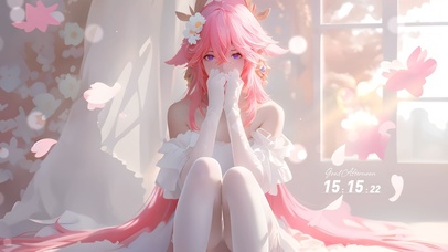 纯白婚纱樱少女