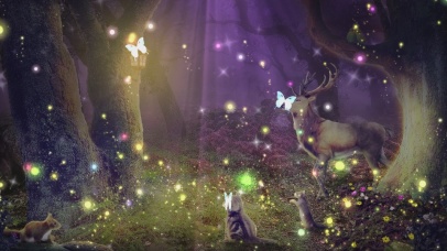 唯美森林梦幻光效粒子