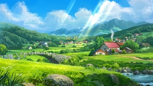 宁静绿色乡村