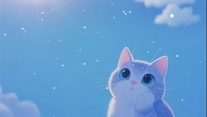猫咪和雪花