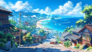 4k海边小镇