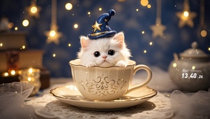 茶杯里小奶猫
