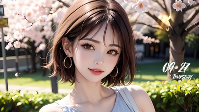 4k元气短发女神