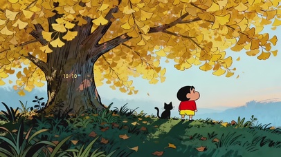 可爱治愈之秋蜡笔小新