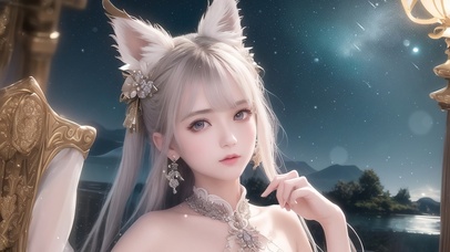 4K唯美古风精灵猫耳美女
