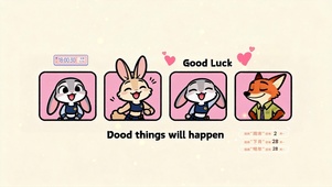 卡通朱迪与尼克治愈桌面