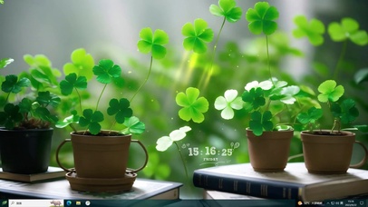 护眼主题 清新四叶草	