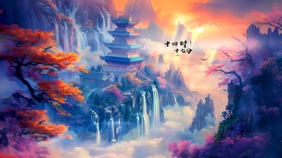 古韵瀑布山水4K