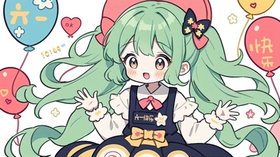 六一节玩泡泡的小萝莉