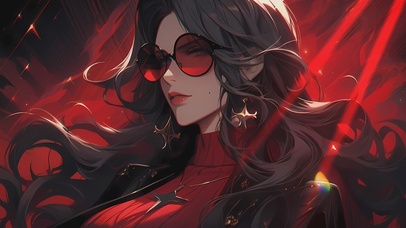 4K 简约炫酷暗黑风御姐