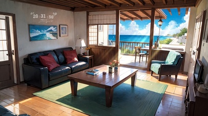 4K唯美治愈日系海景房