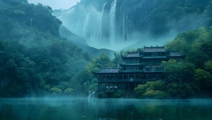 护眼山水