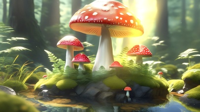 大自然风景梦幻蘑菇香菇02