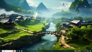 依山傍水人间仙境