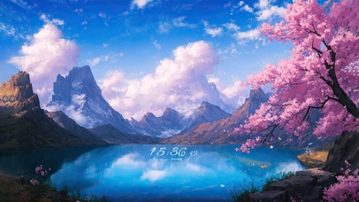 4k唯美山谷樱花飘落