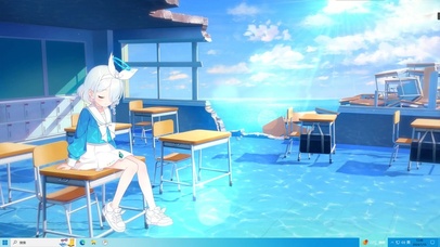 水中的休闲女孩