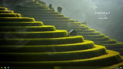 梯田护眼主题【包含时间】